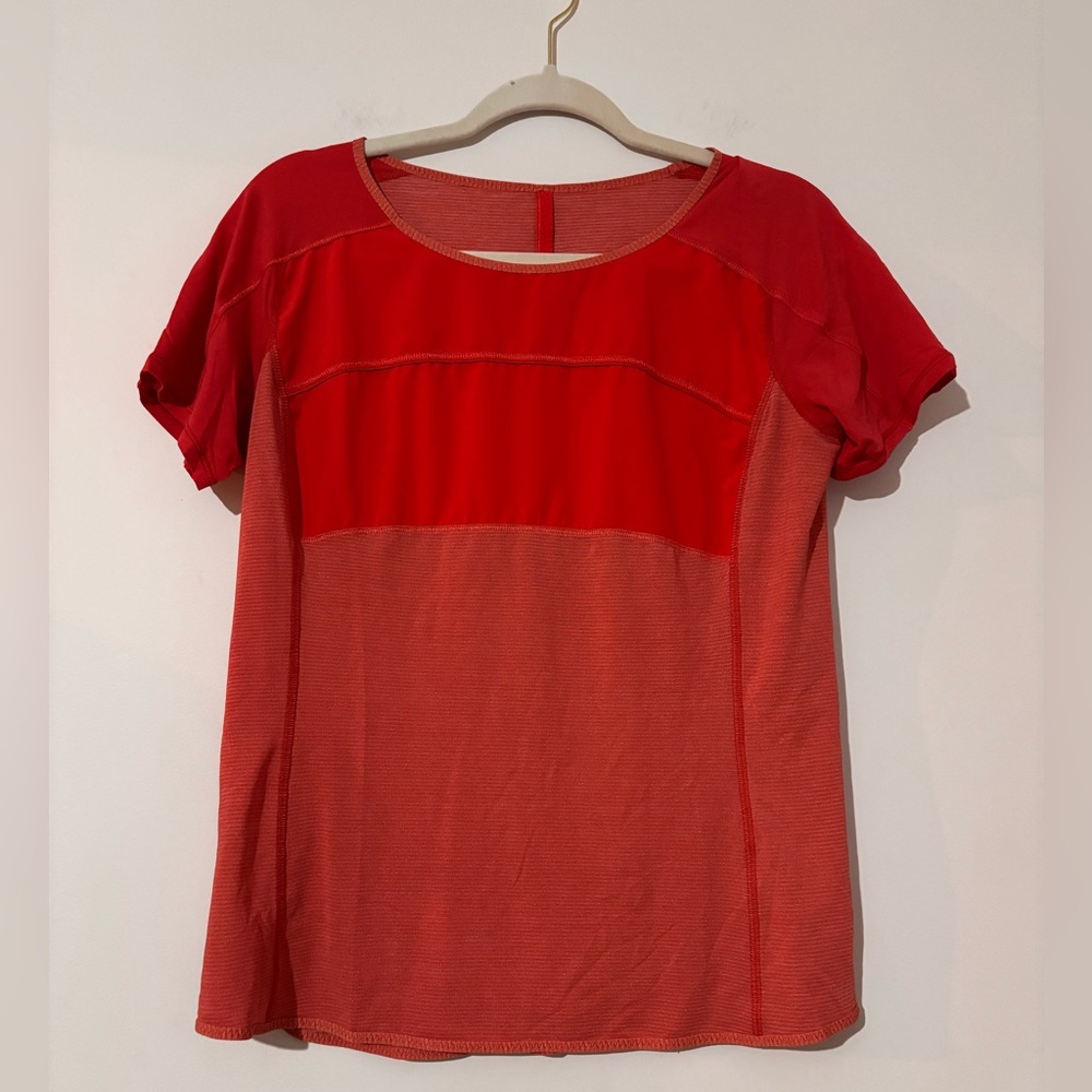 lululemon athletica orange Short Sleeve Women's Tee